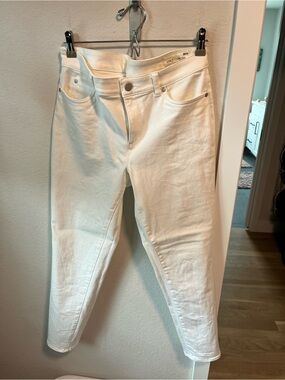 Vince White High-Rise Cropped Jeans